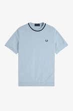Load image into Gallery viewer, Fred Perry Crew Neck Piqué T-Shirt in Light Smoke
