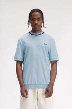 Load image into Gallery viewer, Fred Perry Crew Neck Piqué T-Shirt in Light Smoke
