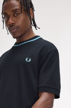 Load image into Gallery viewer, Fred Perry Crew Neck Piqué T-Shirt in Navy
