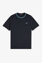 Load image into Gallery viewer, Fred Perry Crew Neck Piqué T-Shirt in Navy
