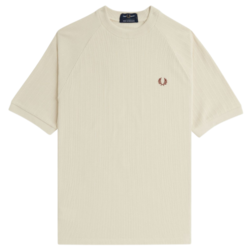 Fred Perry French Oatmeal Ribbed Raglan Crew