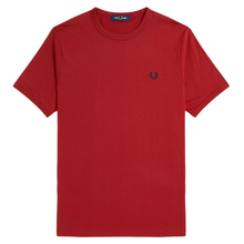 Load image into Gallery viewer, Fred Perry Blood Red Ringer t-shirt

