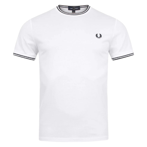 Fred Perry White with Black Twin Tipped Ringer T-Shirt