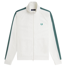 Load image into Gallery viewer, Fred Perry Snow White Mesh Taped Track Jacket
