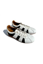 Load image into Gallery viewer, Delicious Junction White &amp; Black Chad Leather Trainer
