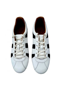 Delicious Junction White & Black Chad Leather Trainer