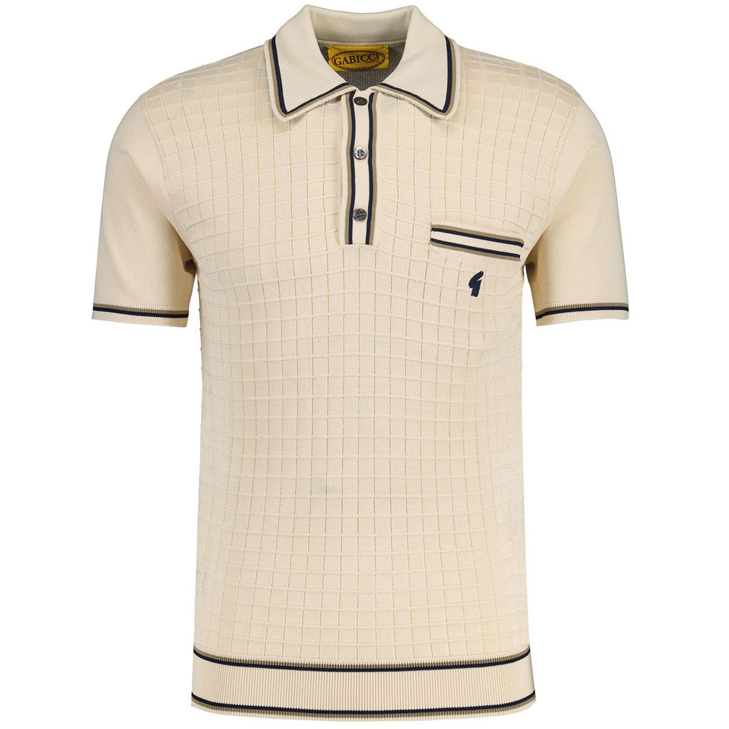 Gabicci Cream Dario Short Sleeve Knit.  (Free postage, Ireland Only)