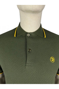 Trojan Army Green Polo with Black and Yellow tip