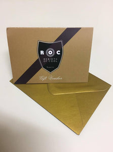 Gift Voucher (Physical Card as Seen and Posted)