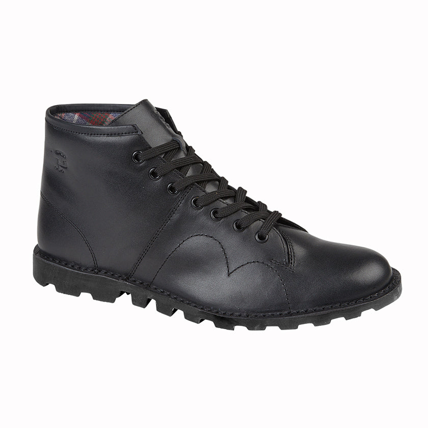Grafters Black Leather Monkey Boots