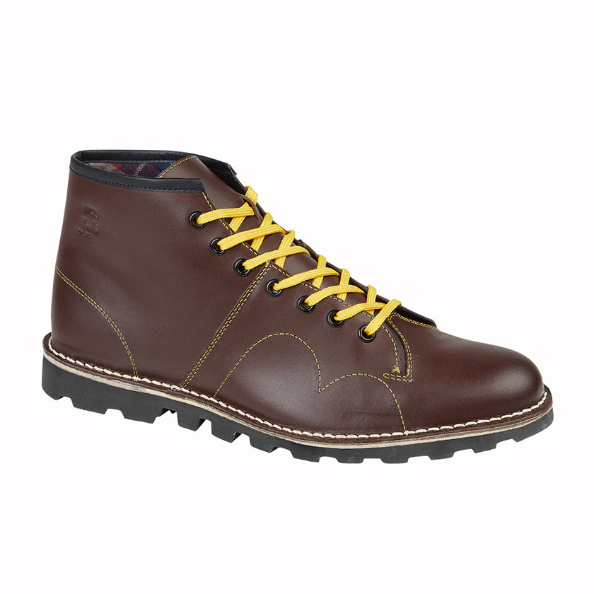 Grafters Wine Leather Monkey Boots