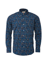 Load image into Gallery viewer, Relco long sleeve Blue Floral Paisley shirt
