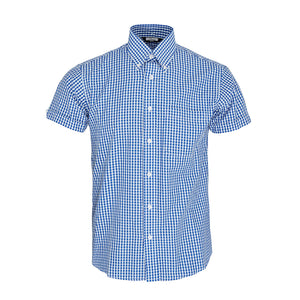 Relco Blue Gingham Short Sleeve Shirt