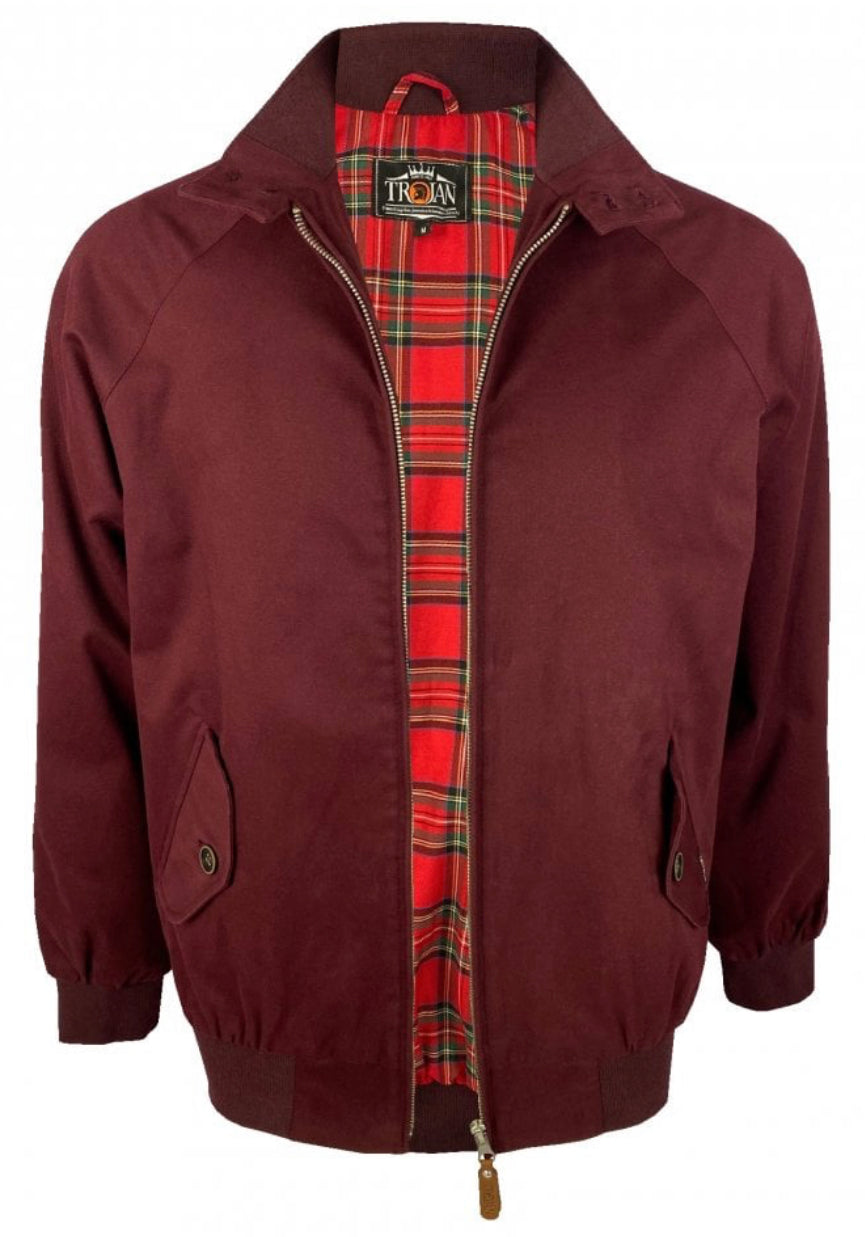 Trojan Burgundy Harrington Jacket