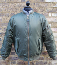 Load image into Gallery viewer, Relco Olive MA1 Flight Bomber Jacket
