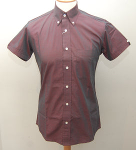 Relco Burgundy Tonic Short Sleeve Shirt