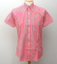 Load image into Gallery viewer, Relco Red Gingham Short Sleeve Shirt
