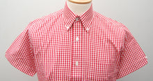 Load image into Gallery viewer, Relco Red Gingham Short Sleeve Shirt
