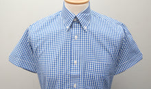 Load image into Gallery viewer, Relco Blue Gingham Short Sleeve Shirt
