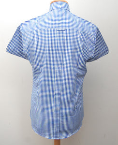 Relco Blue Gingham Short Sleeve Shirt