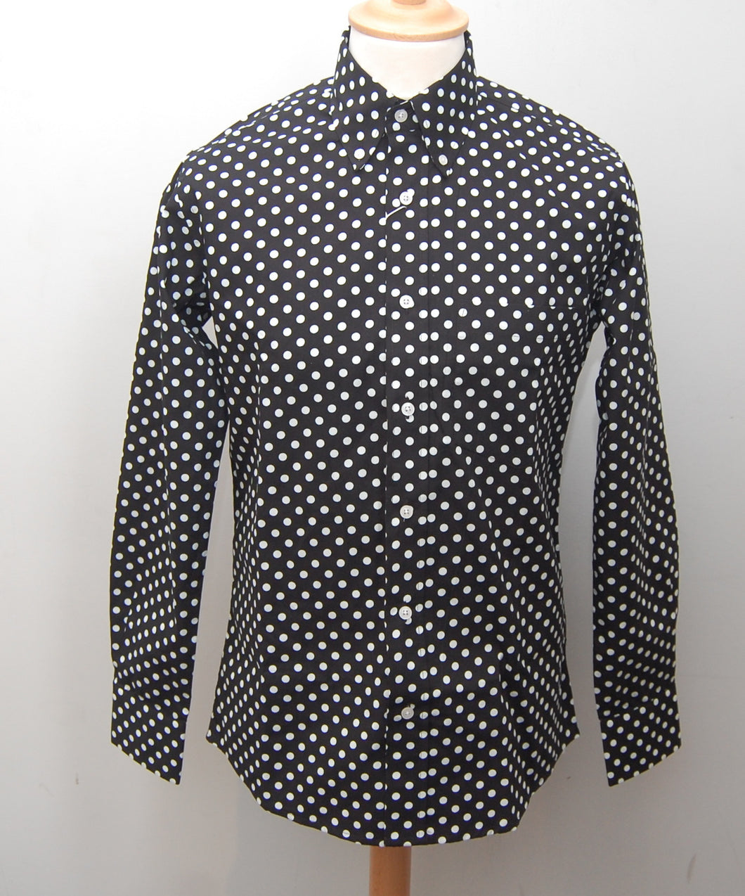 Relco Black Polka Dot Long Sleeve Shirt