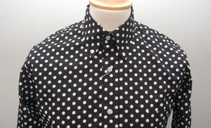 Relco Black Polka Dot Long Sleeve Shirt