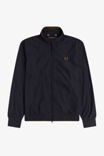 Load image into Gallery viewer, Fred Perry Navy and Caramel Tipped Brentham Jacket
