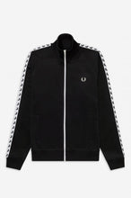 Load image into Gallery viewer, Fred Perry Black Taped Track Jacket
