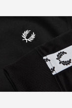 Load image into Gallery viewer, Fred Perry Black Taped Track Jacket
