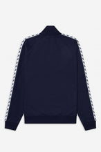 Load image into Gallery viewer, Fred Perry Navy Taped Track Jacket
