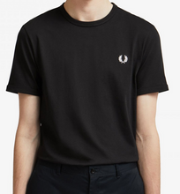 Load image into Gallery viewer, Fred perry Black Ringer t-shirt
