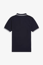 Load image into Gallery viewer, Fred Perry Navy Polo with White Twin Tipping
