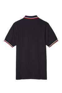 Fred Perry Navy Polo with Red & White Twin Tipping