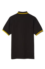 Load image into Gallery viewer, Fred Perry Black Polo with Yellow Twin Tipping
