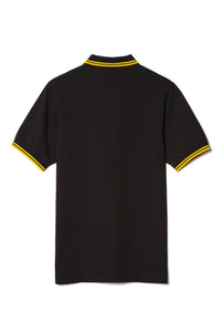 Fred Perry Black Polo with Yellow Twin Tipping