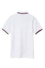 Load image into Gallery viewer, Fred Perry White Polo with Red &amp; Navy Twin Tipping
