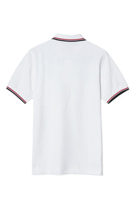 Fred Perry White Polo with Red & Navy Twin Tipping