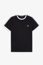 Load image into Gallery viewer, Fred Perry Black Taped Ringer T-shirt
