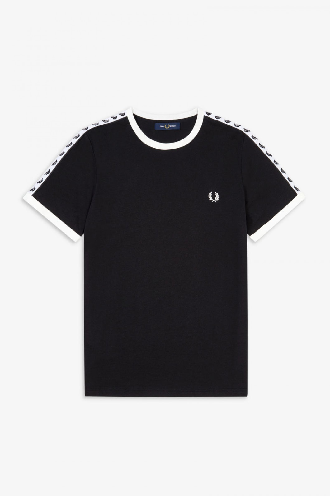 Fred Perry Black Taped Ringer T-shirt