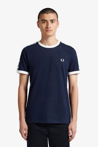 Fred Perry Navy Taped Ringer T-shirt