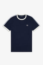 Load image into Gallery viewer, Fred Perry Navy Taped Ringer T-shirt
