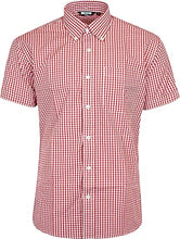 Load image into Gallery viewer, Relco Red Gingham Short Sleeve Shirt
