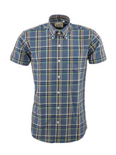 Load image into Gallery viewer, Relco Blue/Green Check Short Sleeve Shirt
