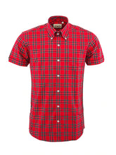 Load image into Gallery viewer, Relco New Red Tartan Check Short Sleeve Shirt
