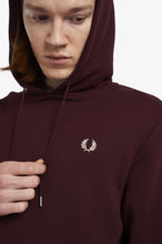 Load image into Gallery viewer, Fred Perry Tipped Hooded Sweatshirt - Oxblood
