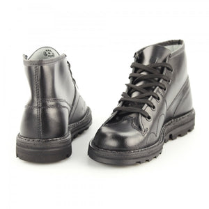 Grafters Black Leather Monkey Boots