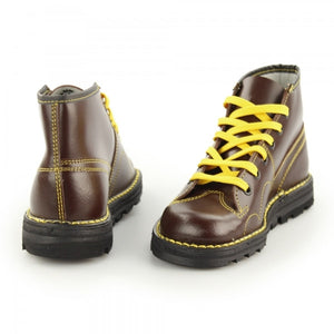 Grafters Wine Leather Monkey Boots