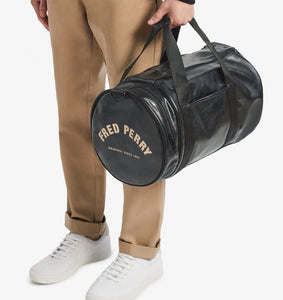 Fred Perry Black & Gold Barrel Bag