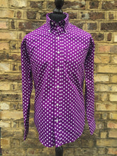 Load image into Gallery viewer, Relco Purple Polka Dot Long Sleeve Shirt
