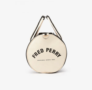 Fred Perry Black/Ecru Barrel Bag